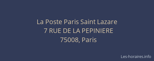 La Poste Paris Saint Lazare