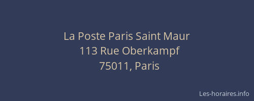 La Poste Paris Saint Maur