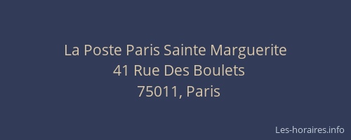 La Poste Paris Sainte Marguerite