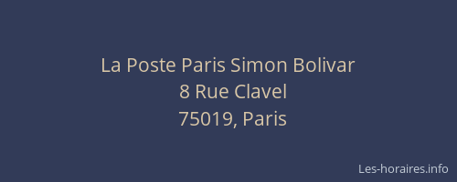 La Poste Paris Simon Bolivar