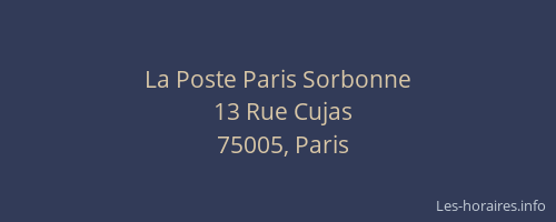 La Poste Paris Sorbonne