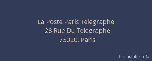 La Poste Paris Telegraphe