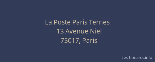 La Poste Paris Ternes