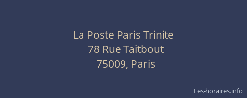 La Poste Paris Trinite