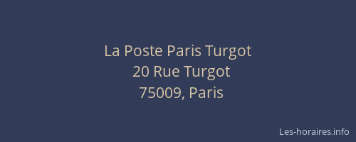 La Poste Paris Turgot
