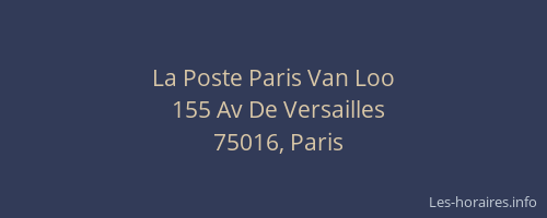La Poste Paris Van Loo
