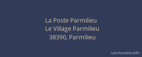 La Poste Parmilieu