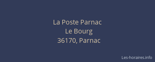 La Poste Parnac