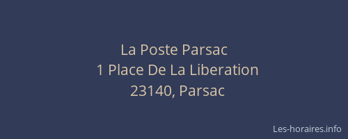 La Poste Parsac