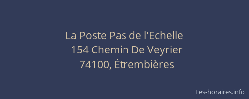 La Poste Pas de l'Echelle