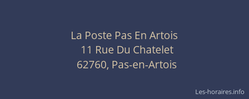 La Poste Pas En Artois