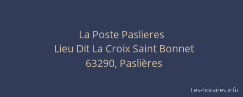 La Poste Paslieres