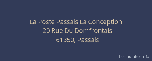 La Poste Passais La Conception