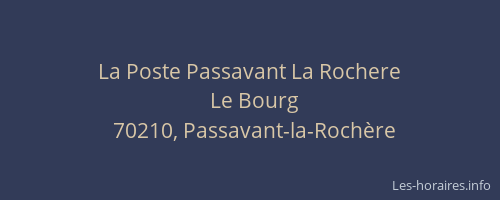 La Poste Passavant La Rochere