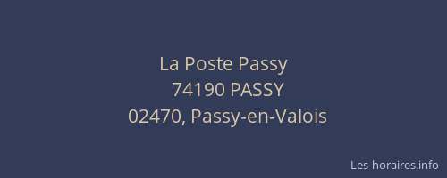 La Poste Passy