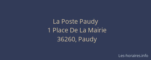 La Poste Paudy
