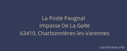 La Poste Paugnat