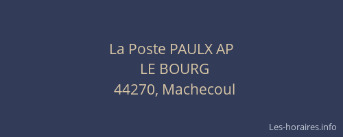 La Poste PAULX AP