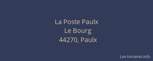 La Poste Paulx
