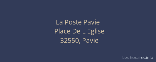 La Poste Pavie