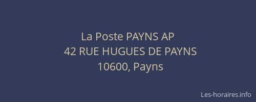 La Poste PAYNS AP