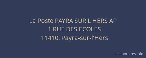 La Poste PAYRA SUR L HERS AP