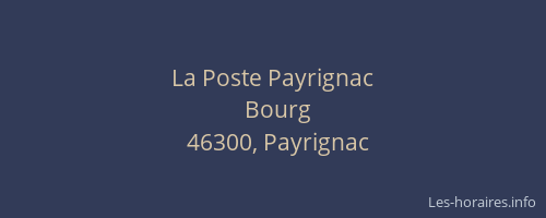 La Poste Payrignac