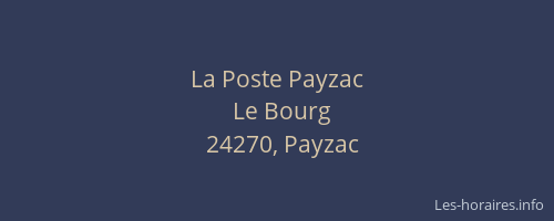 La Poste Payzac