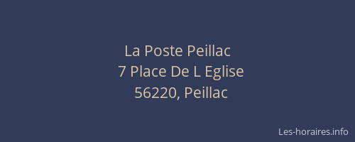 La Poste Peillac