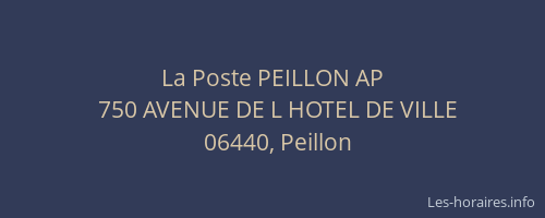 La Poste PEILLON AP