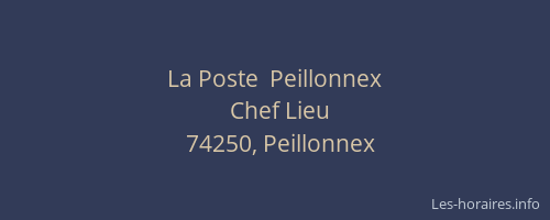 La Poste  Peillonnex