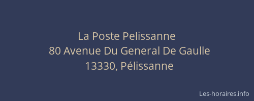 La Poste Pelissanne