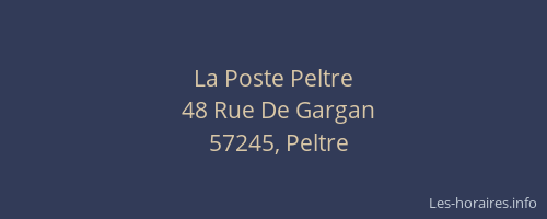 La Poste Peltre
