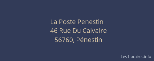La Poste Penestin