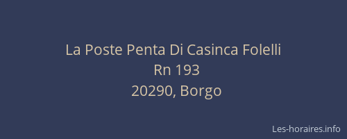La Poste Penta Di Casinca Folelli