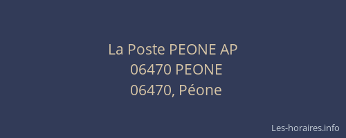 La Poste PEONE AP