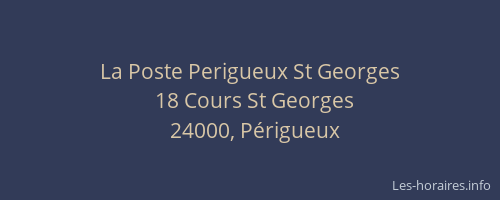 La Poste Perigueux St Georges