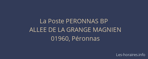 La Poste PERONNAS BP