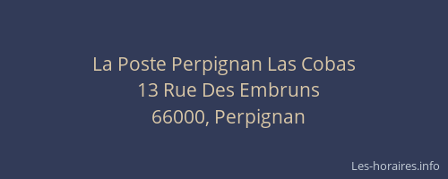 La Poste Perpignan Las Cobas