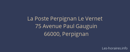 La Poste Perpignan Le Vernet
