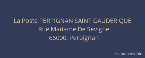La Poste PERPIGNAN SAINT GAUDERIQUE