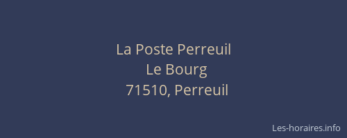 La Poste Perreuil