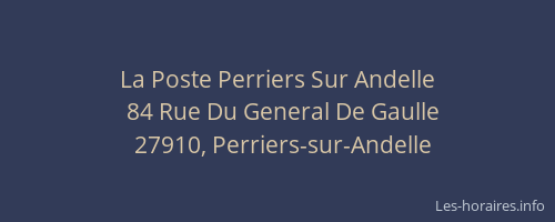 La Poste Perriers Sur Andelle