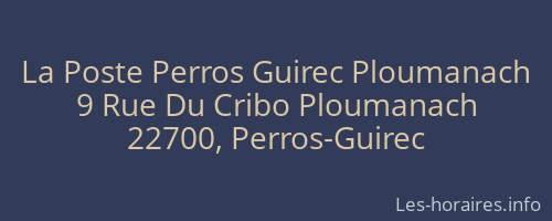 La Poste Perros Guirec Ploumanach