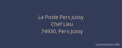 La Poste Pers Jussy