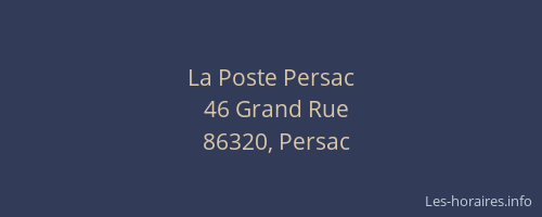 La Poste Persac