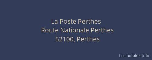 La Poste Perthes