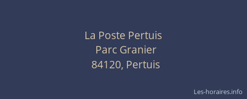 La Poste Pertuis