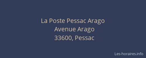 La Poste Pessac Arago