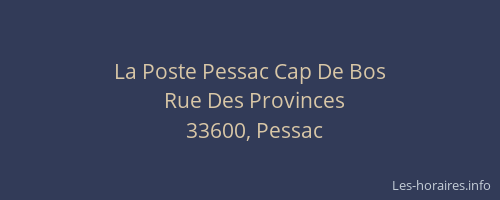 La Poste Pessac Cap De Bos
